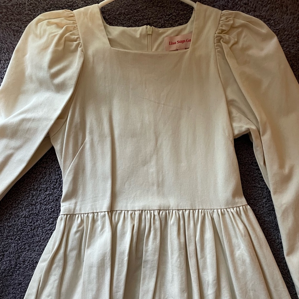 Lisa Says Gah Cream Maxi Dress